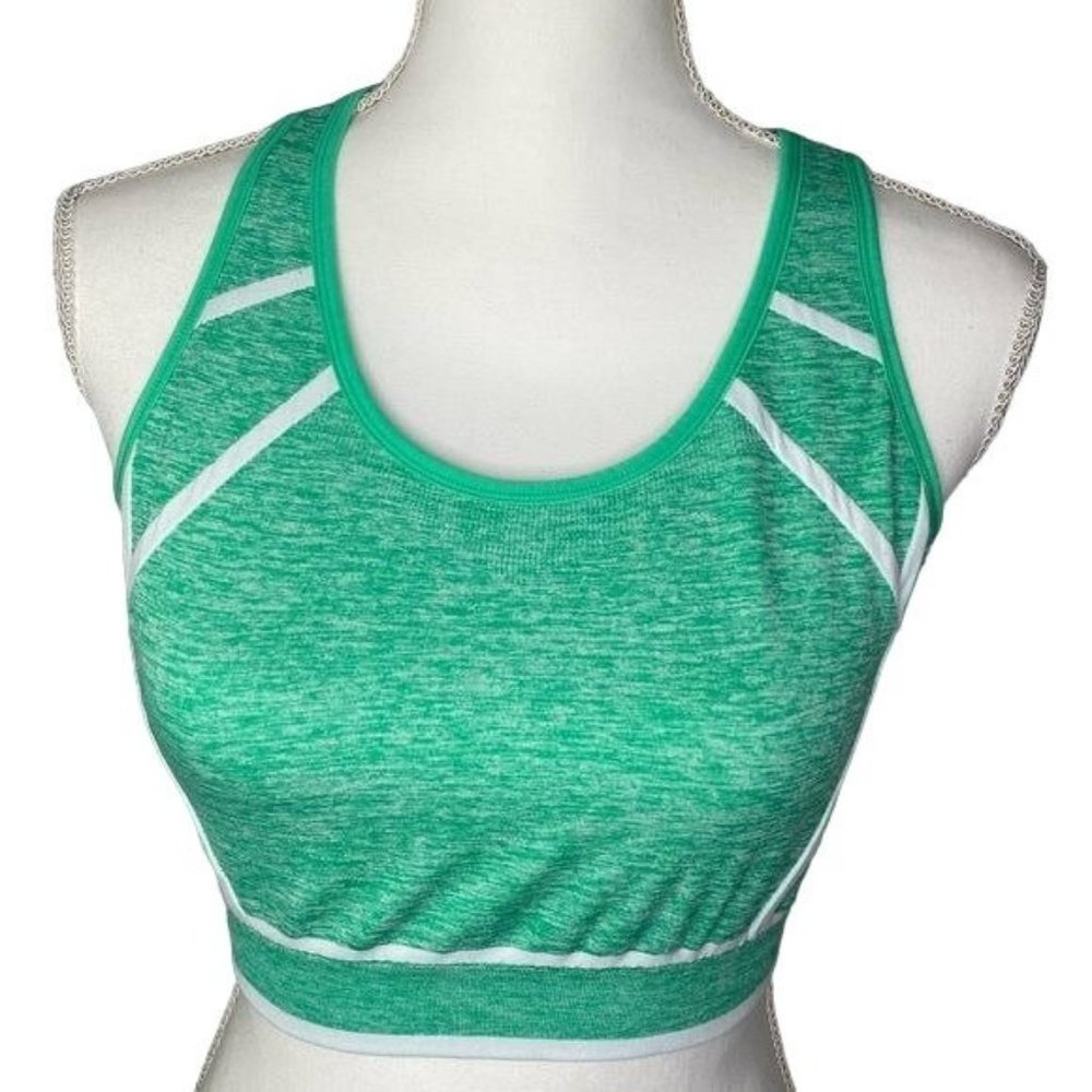 Champion ladies sports crop top tank sports bra mint green XL